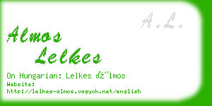 almos lelkes business card